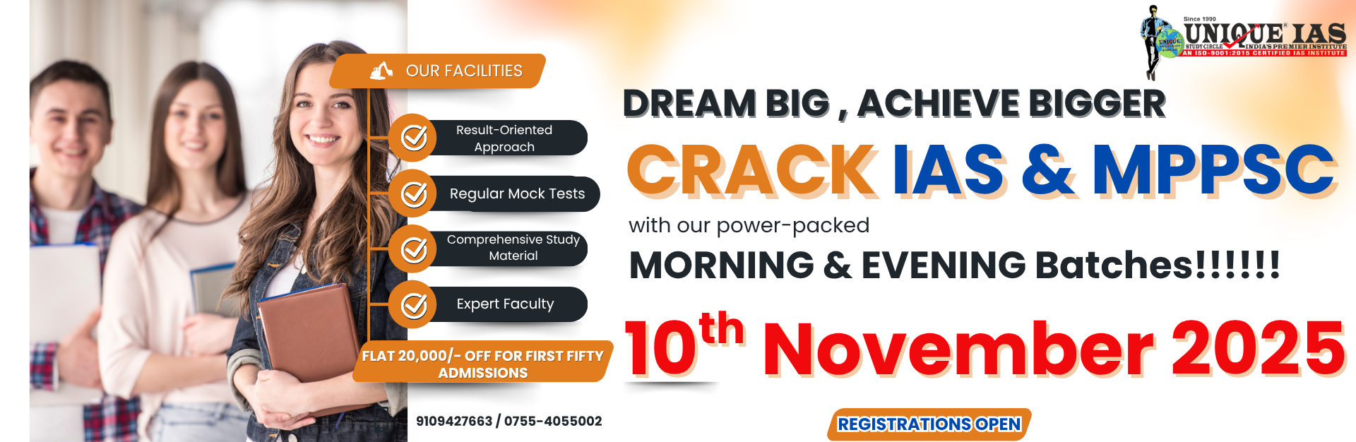 Unique IAS Study Circle Bhopal – Best IAS & MPPSC Coaching with Morning and Evening Batches, Our Fac