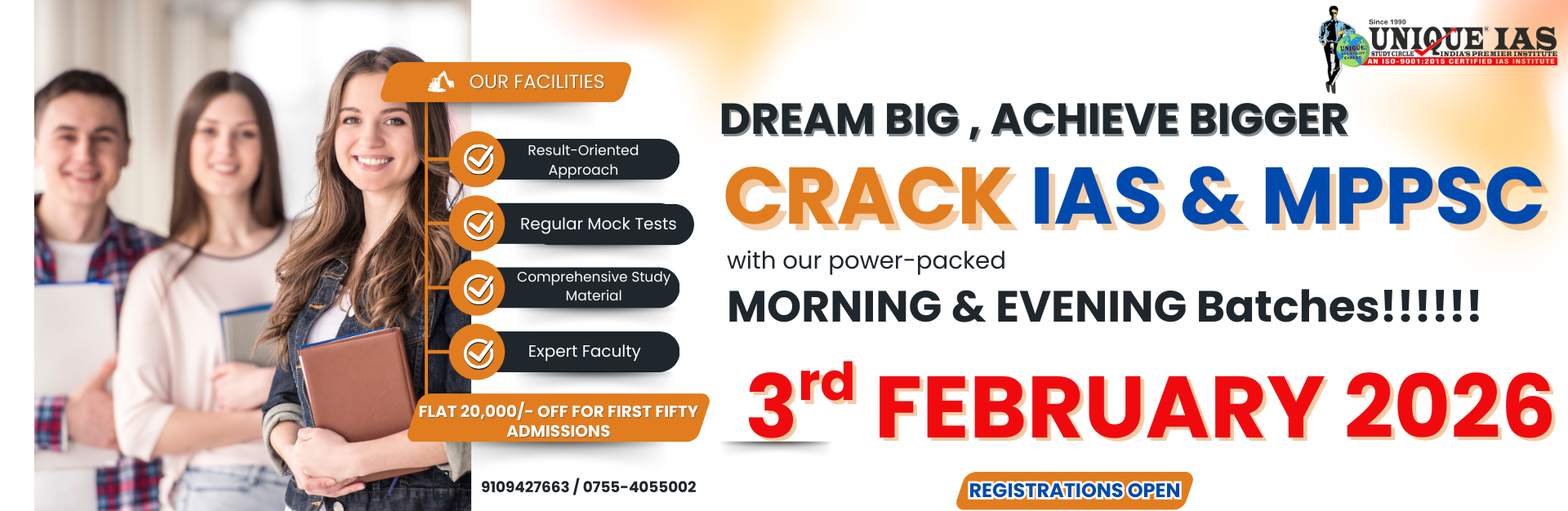 Unique IAS Study Circle Bhopal – Best IAS & MPPSC Coaching with Morning and Evening Batches, Our Fac