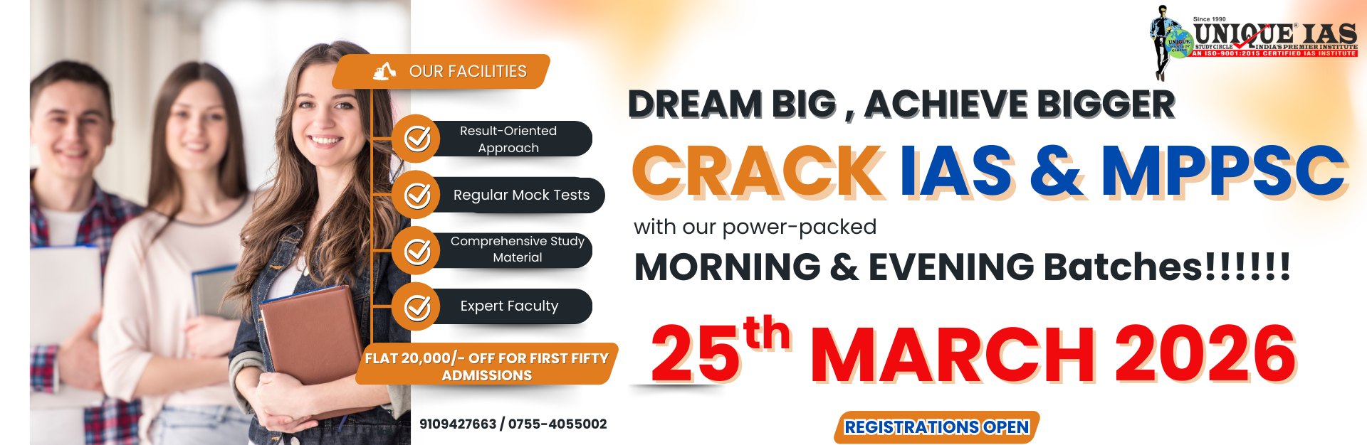 Unique IAS Study Circle Bhopal – Best IAS & MPPSC Coaching with Morning and Evening Batches, Our Fac