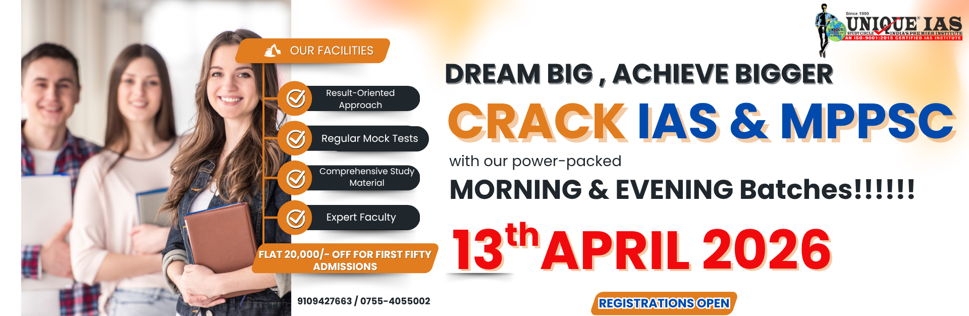 Unique IAS Study Circle Bhopal – Best IAS & MPPSC Coaching with Morning and Evening Batches, Our Fac