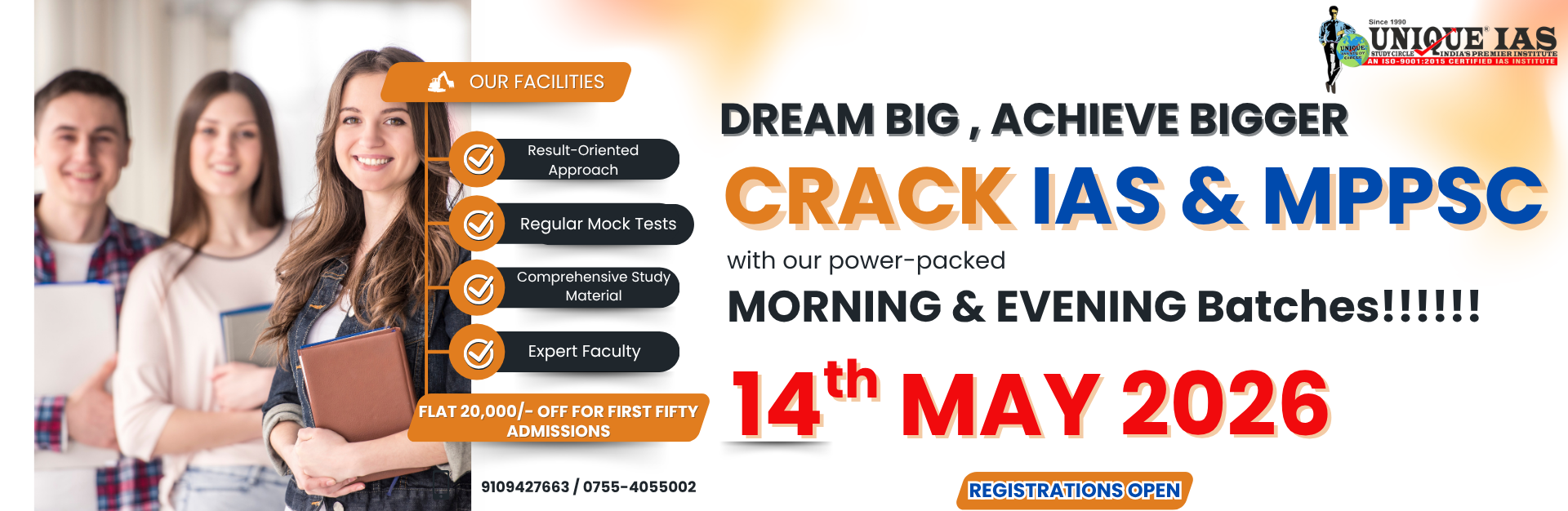 Unique IAS Study Circle Bhopal – Best IAS & MPPSC Coaching with Morning and Evening Batches, Our Fac