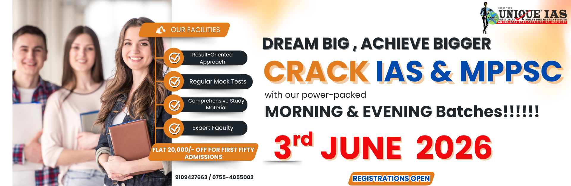 Unique IAS Study Circle Bhopal – Best IAS & MPPSC Coaching with Morning and Evening Batches, Our Fac