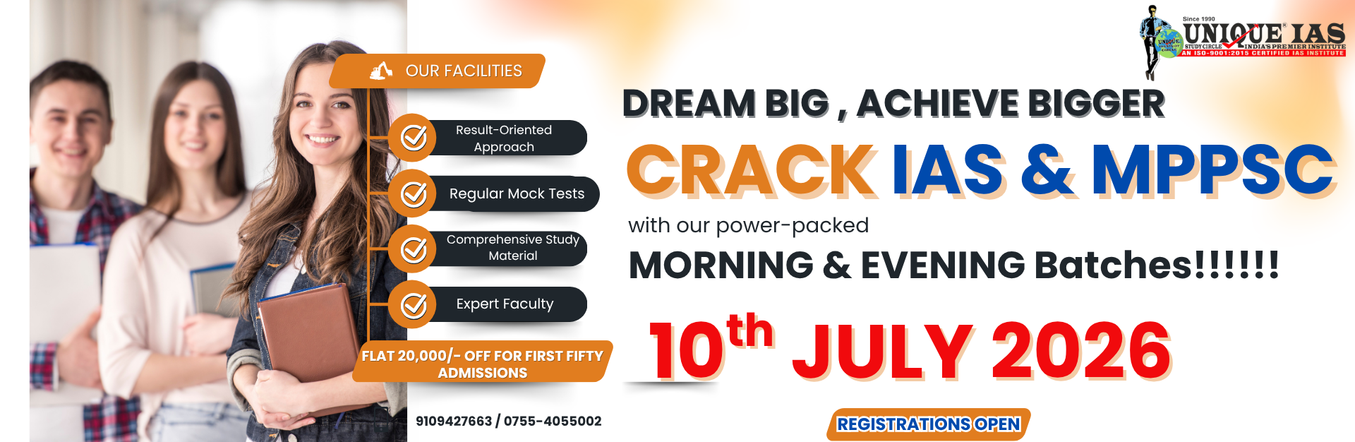 Unique IAS Study Circle Bhopal – Best IAS & MPPSC Coaching with Morning and Evening Batches, Our Fac