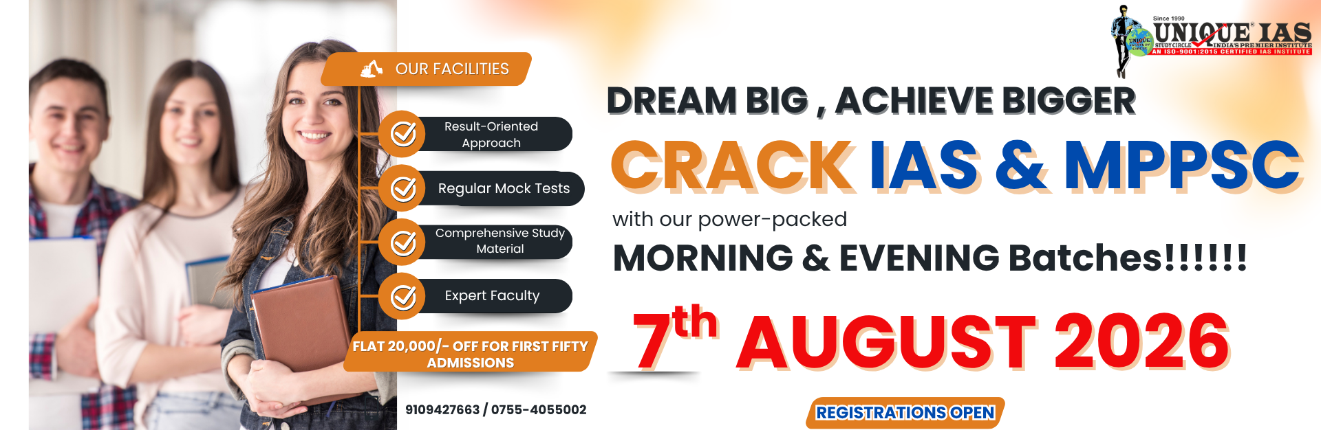 Unique IAS Study Circle Bhopal – Best IAS & MPPSC Coaching with Morning and Evening Batches, Our Fac
