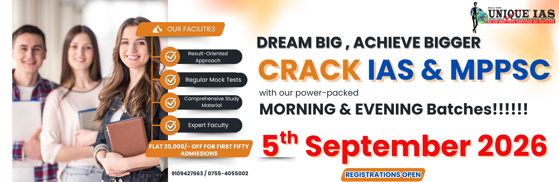 Unique IAS Study Circle Bhopal – Best IAS & MPPSC Coaching with Morning and Evening Batches, Our Fac