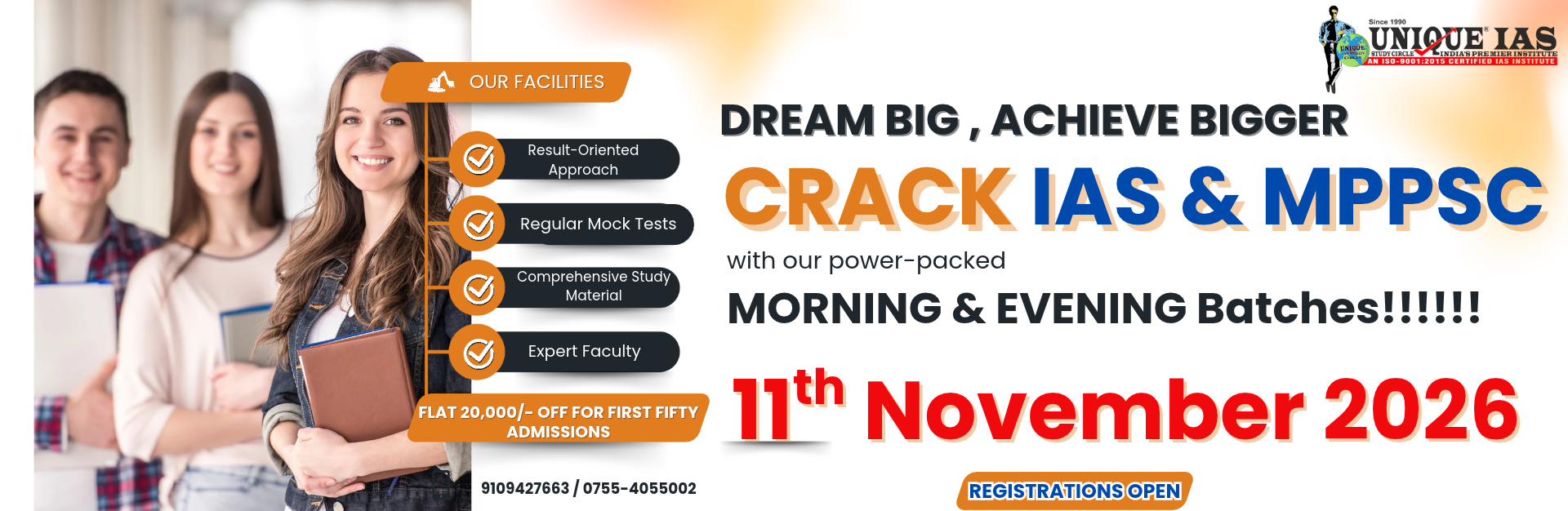 Unique IAS Study Circle Bhopal – Best IAS & MPPSC Coaching with Morning and Evening Batches, Our Fac